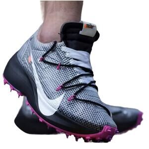 Nike Zoom x Off White Vapor Street Sneaker FlyKnit Running Lace Up Pink 7.5